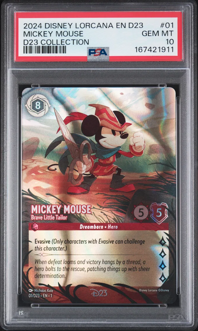 2024 #01 Mickey Mouse - Brave Little Tailor PSA 10 Disney Lorcana EN D23-D23 Expo Promo