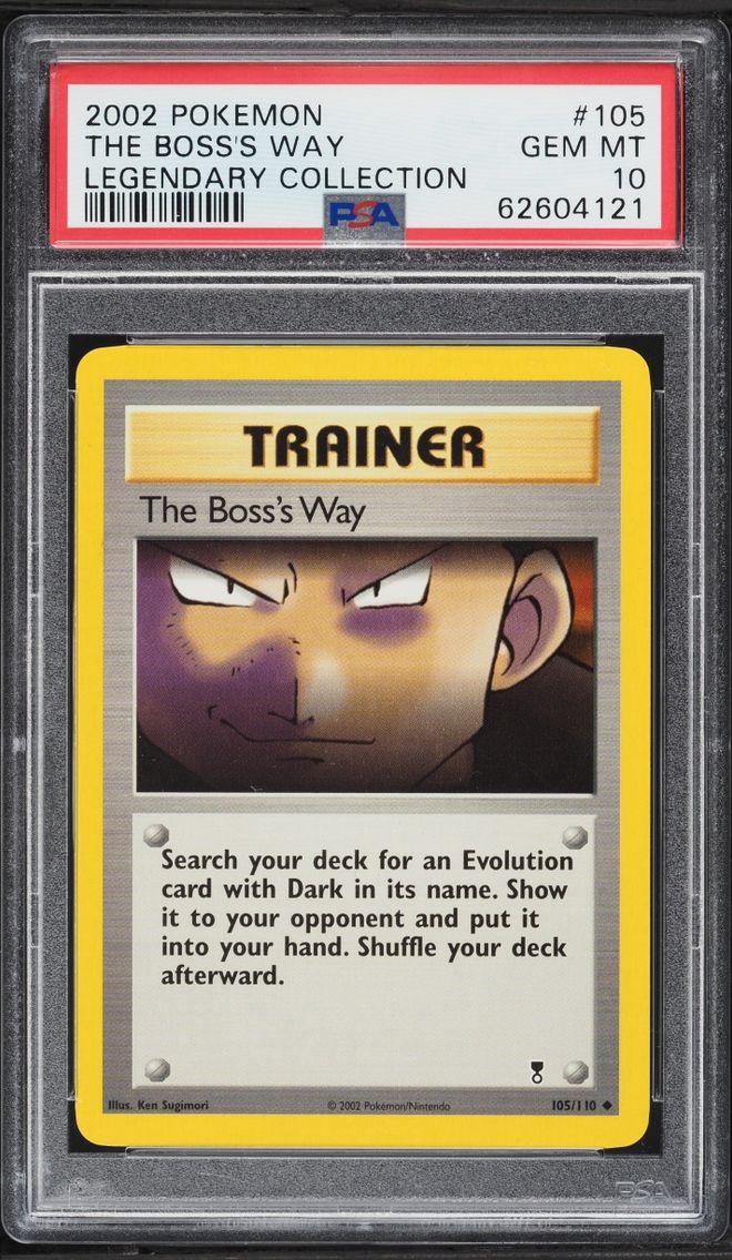 2002 Pokemon Legendary Collection The Boss's Way #105 PSA 10 GEM MINT