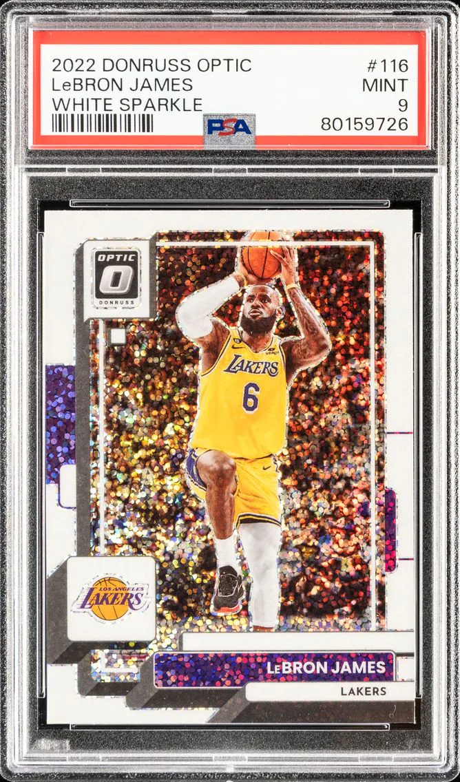 2022 #116 LeBRON JAMES PSA 9 PANINI DONRUSS OPTIC | WHITE SPARKLE