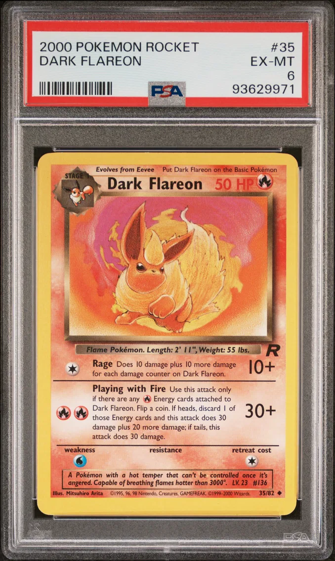 2000 #35 Dark Flareon PSA 6 Rocket