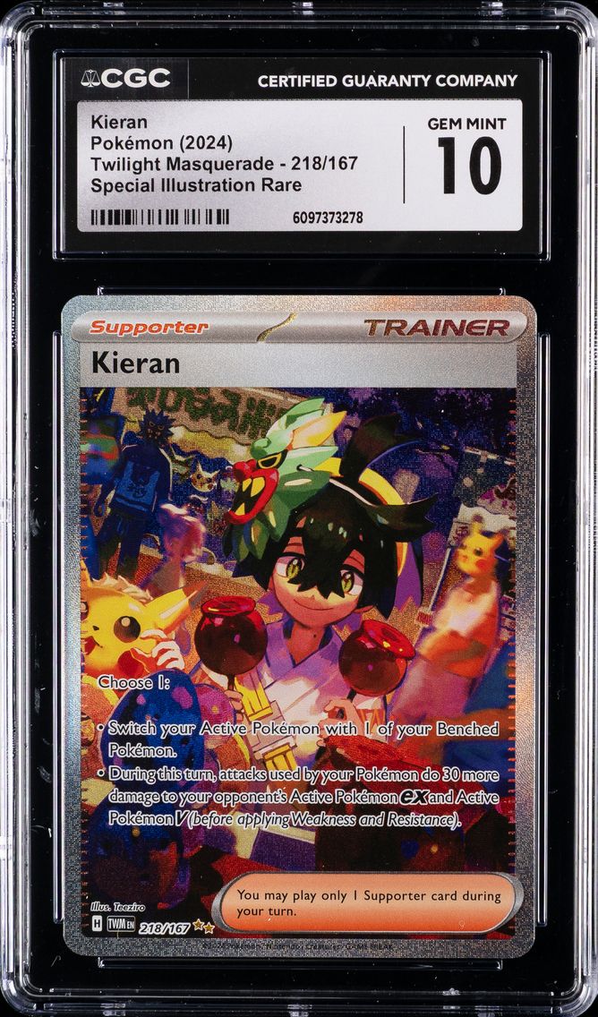 2024 #218 Kieran CGC 10 Twm EN-Twilight Masquerade Pokemon