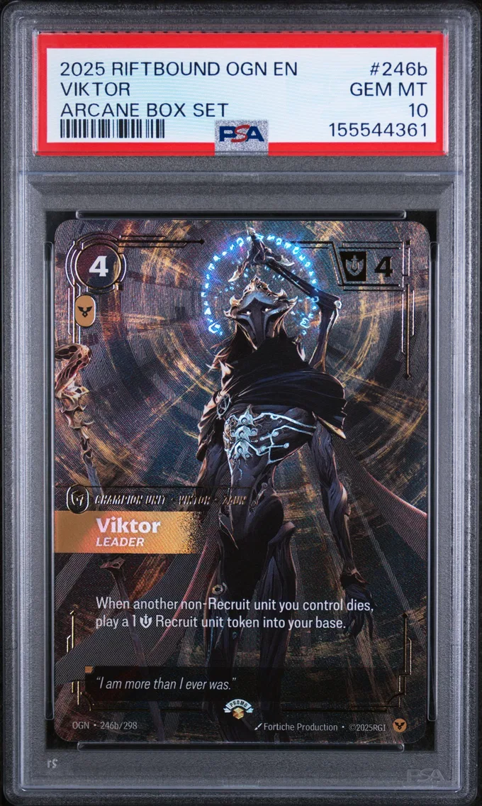 2025 #246b Viktor - Leader PSA 10 Riftbound: League of Legends Ogn-Origins
