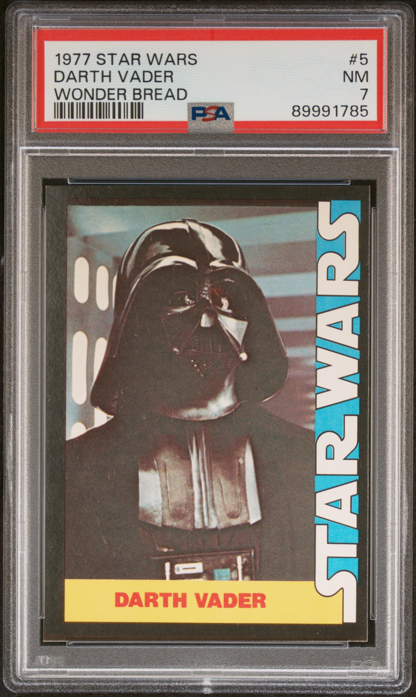 1977 #5 Darth Vader PSA 7 Star Wars Wonder Bread