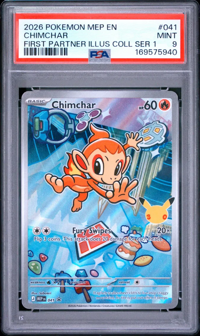 2026 #041 Chimchar PSA 9 Mep EN-Me Black Star Promo