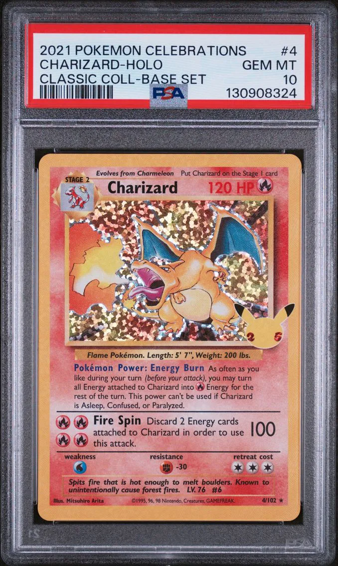 2021 #4 Charizard-Holo PSA 10 Celebrations Classic Collection