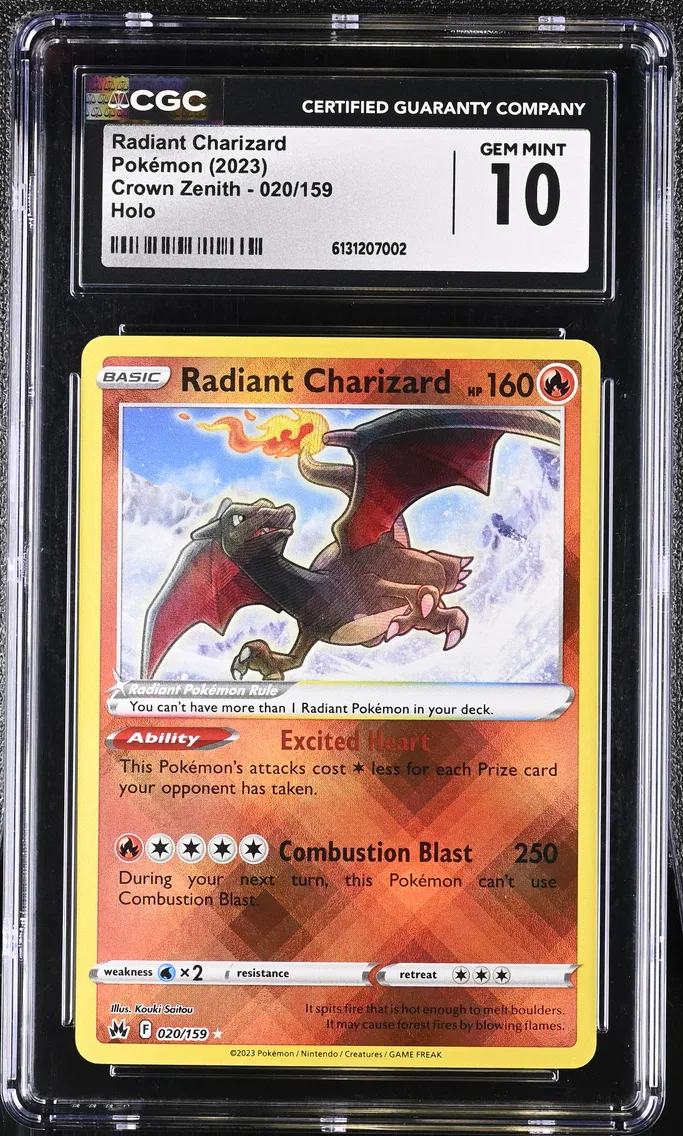 2023 #020 Radiant Charizard CGC 10 Crown Zenith - English