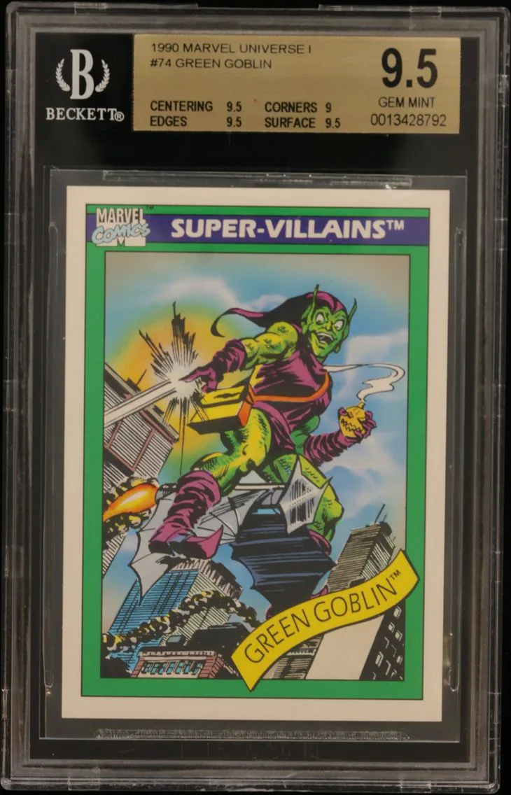 1990 #74 Green Goblin BGS 9.5 Impel Marvel Universe I