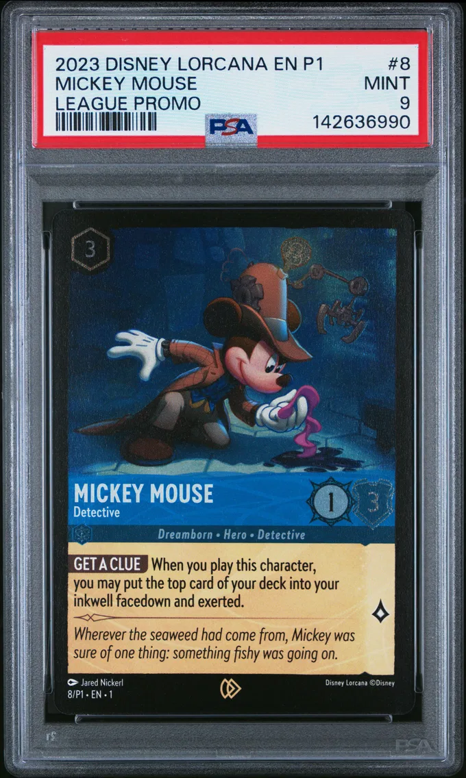 2023 #8 Mickey Mouse - Detective PSA 9 Disney Lorcana EN P1-Promo