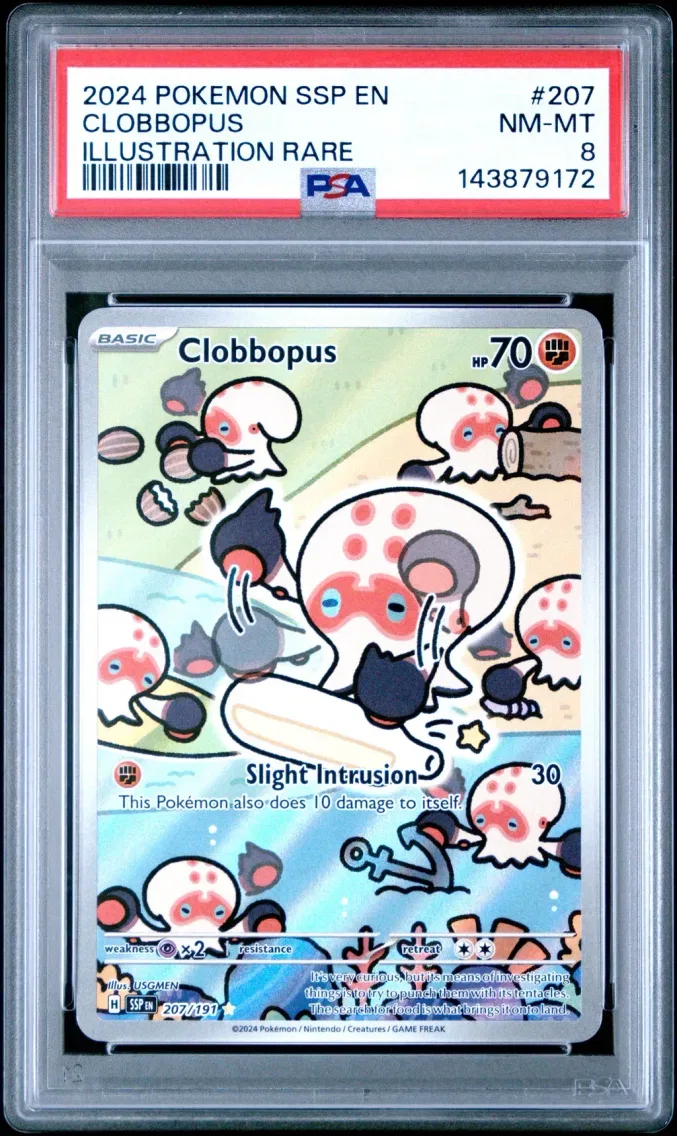 2024 Pokemon Ssp EN-Surging Sparks Clobbopus Ssp EN-Surging Sparks #207 PSA 8