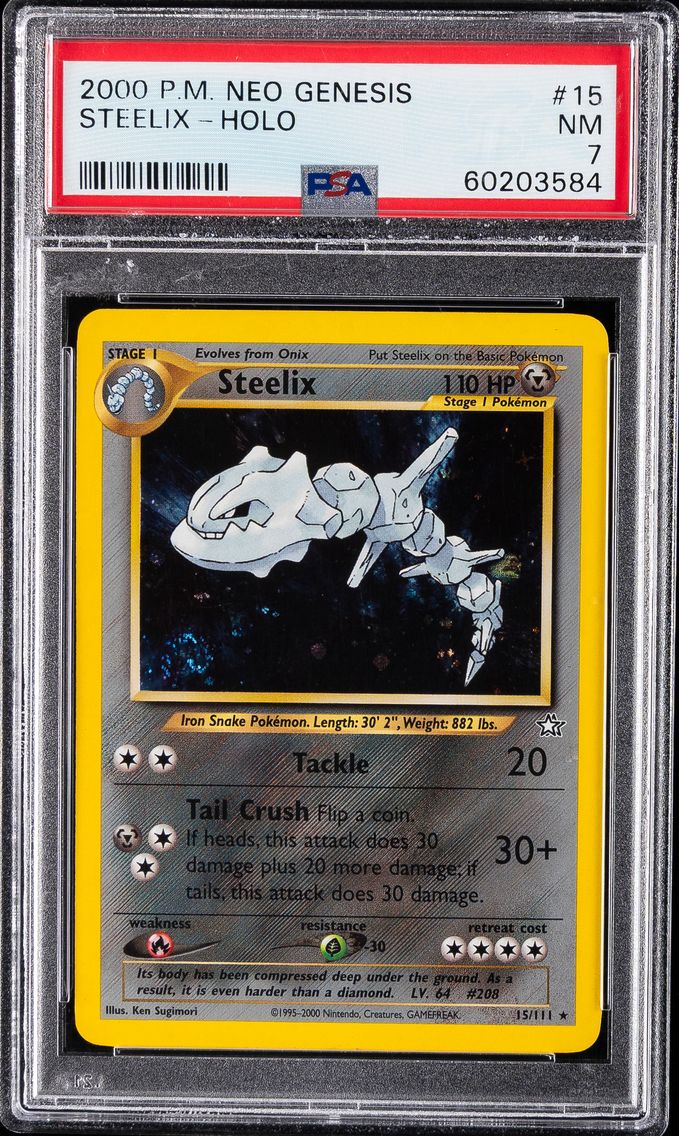 2000 #15 Steelix-Holo PSA 7 Neo