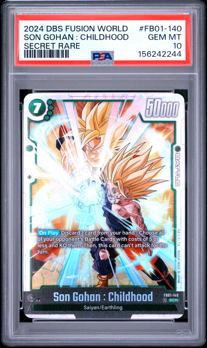 2024 #FB01-140 Son Gohan : Childhood PSA 10 Dragon Ball Super Card Game Fusion World Awakened Pulse