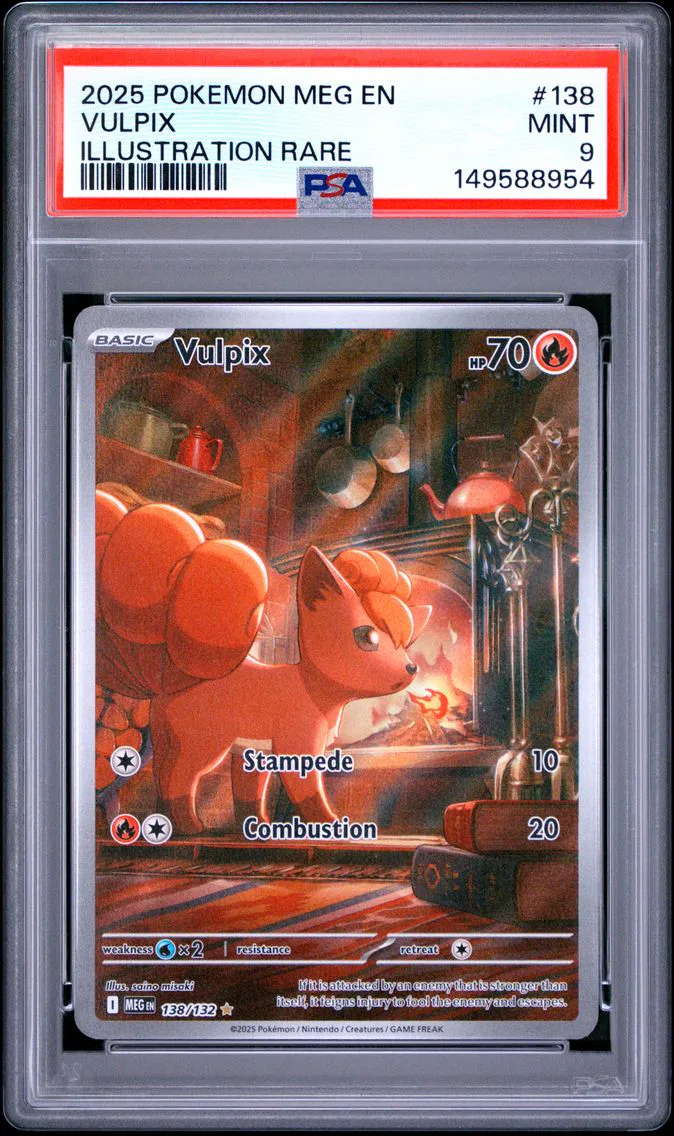2025 #138 Vulpix PSA 9 Meg EN-Mega Evolution