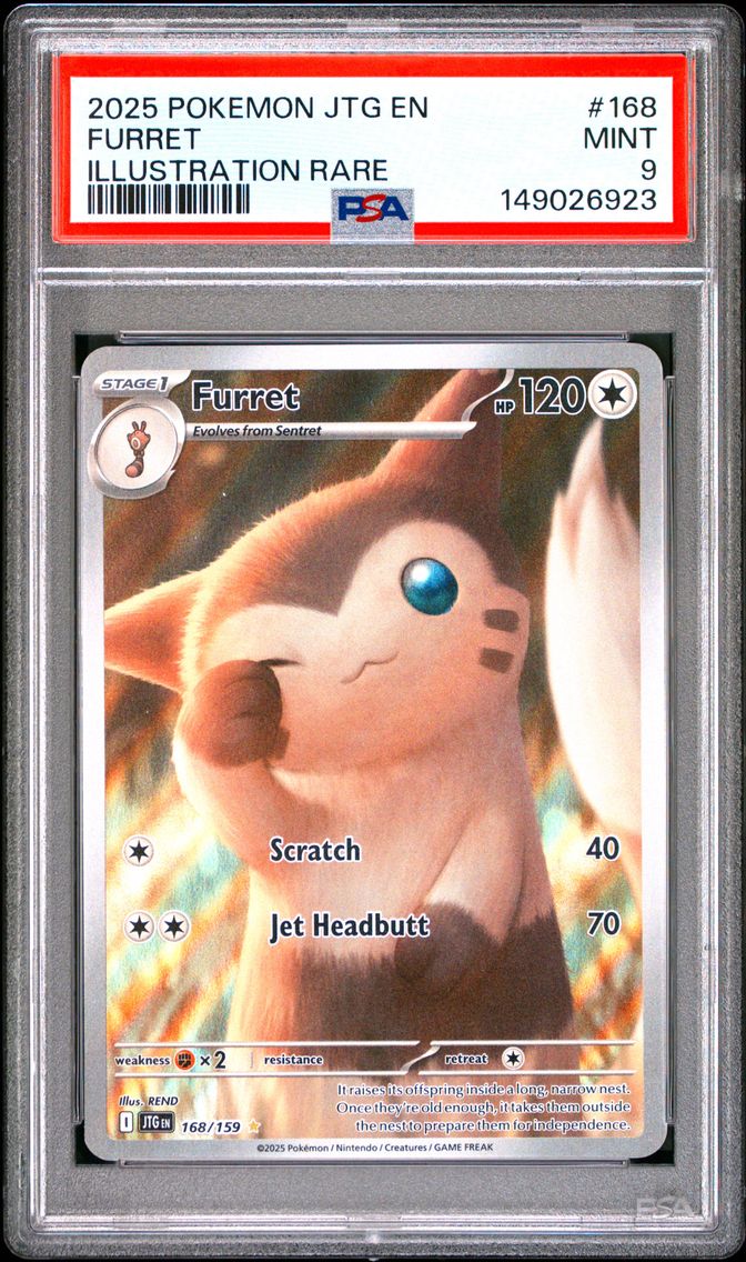 2025 #168 Furret PSA 9 Jtg EN-Journey Together