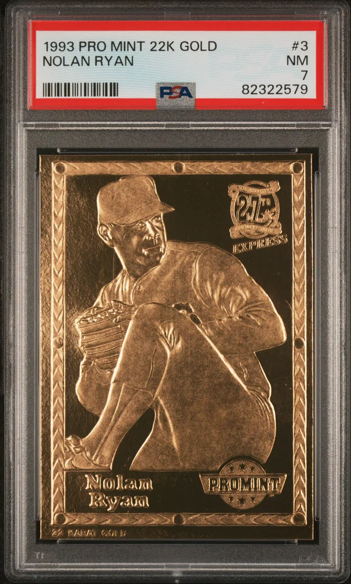 1993 #3 Nolan Ryan PSA 7 Pro Mint 22K Gold