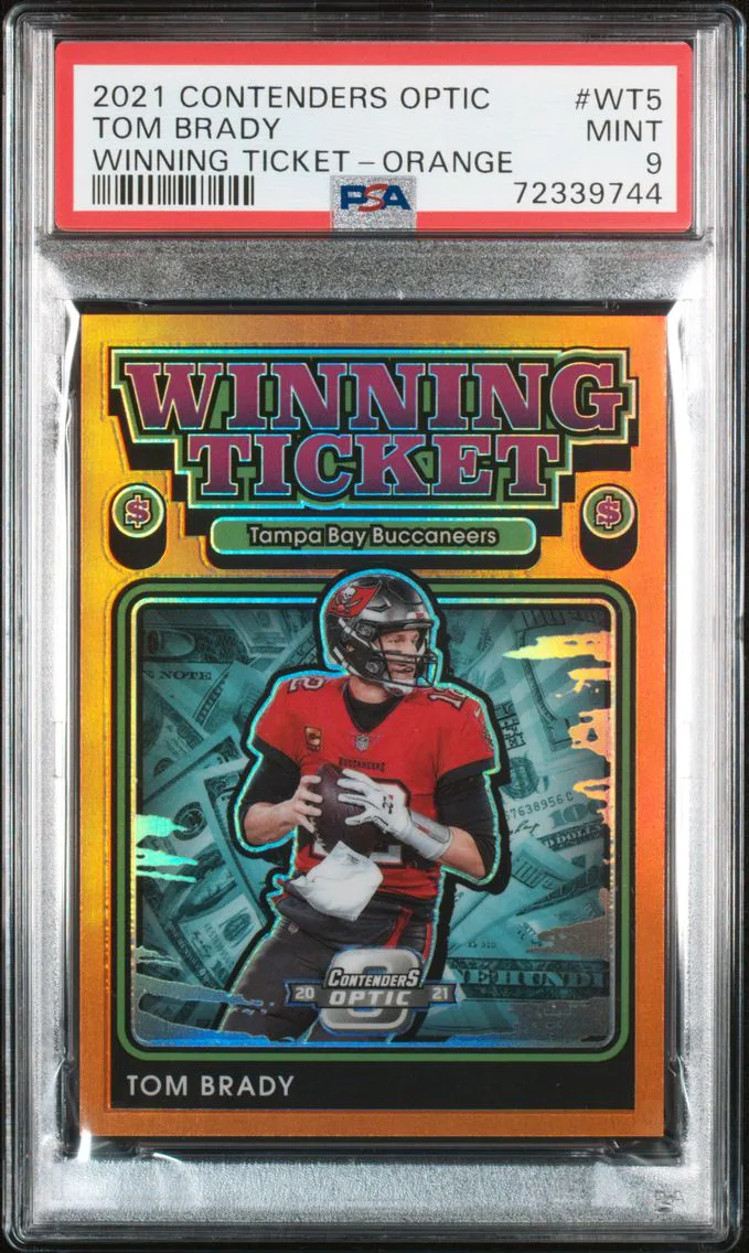 2021 #WT5 Tom Brady PSA 9 Panini Contenders Optic Winning Tickets