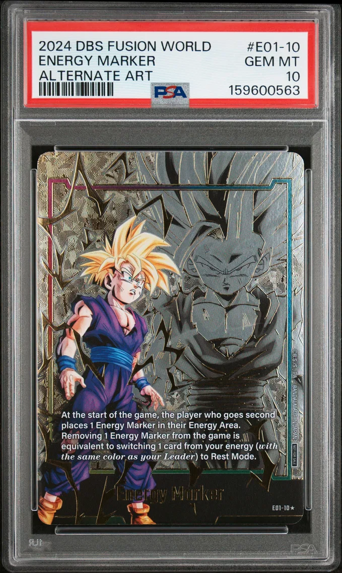 2024 #E01-10 Energy Marker PSA 10 Dragon Ball Super Card Game Fusion World Energy Marker Pack 01
