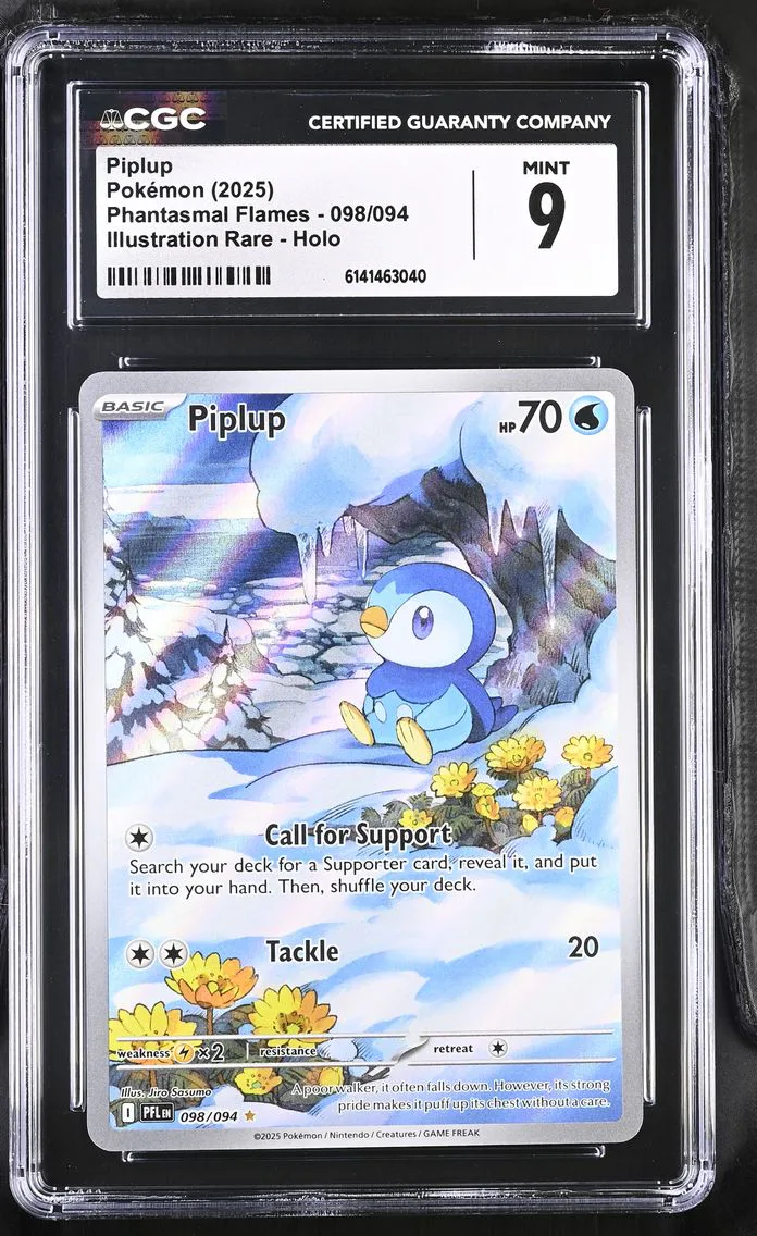 2025 #098 Piplup CGC 9 Phantasmal Flames - PFL EN - English