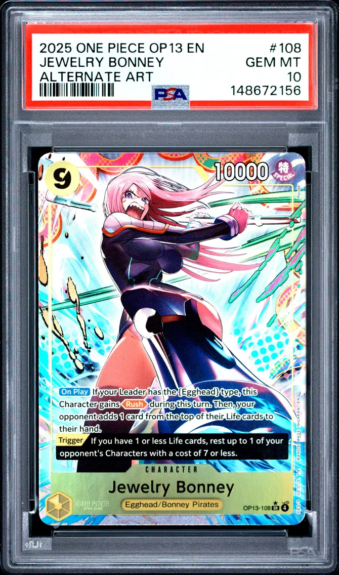 2025 #108 Jewelry Bonney PSA 10 One Piece OP13-Carrying on His Will
