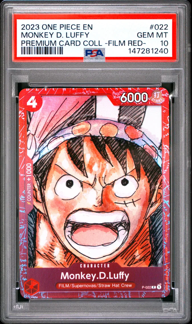 2023 #022 Monkey D. Luffy PSA 10 One Piece Premium Card Collection -One Piece Film Red-