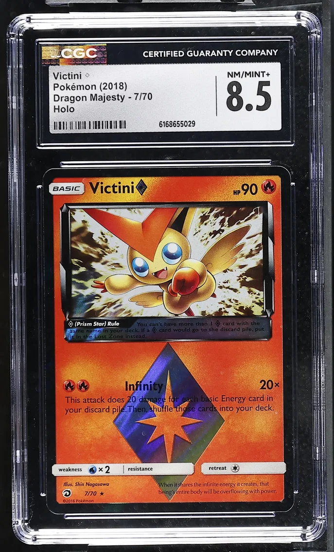 2018 #7 Victini � CGC 8.5 Dragon Majesty - English