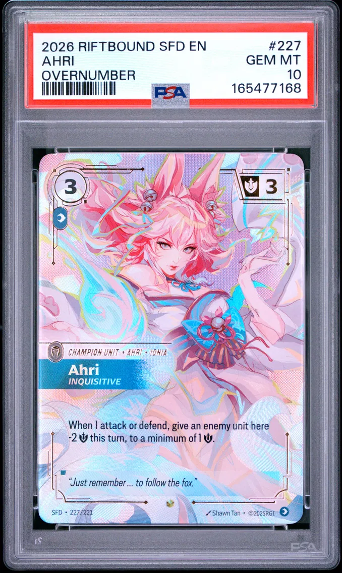 2026 #227 Ahri - Inquisitive PSA 10 Riftbound: League of Legends Sfd-Spiritforged