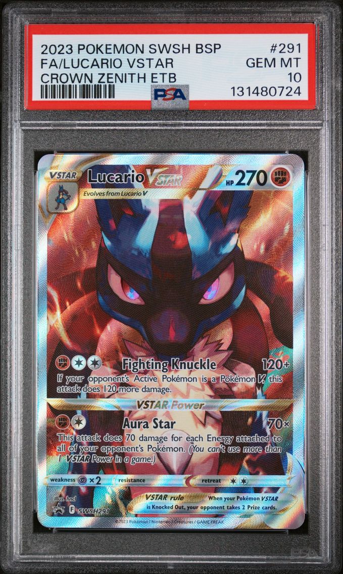 2023 #291 Full Art/Lucario Vstar PSA 10 Swsh Black Star Promo