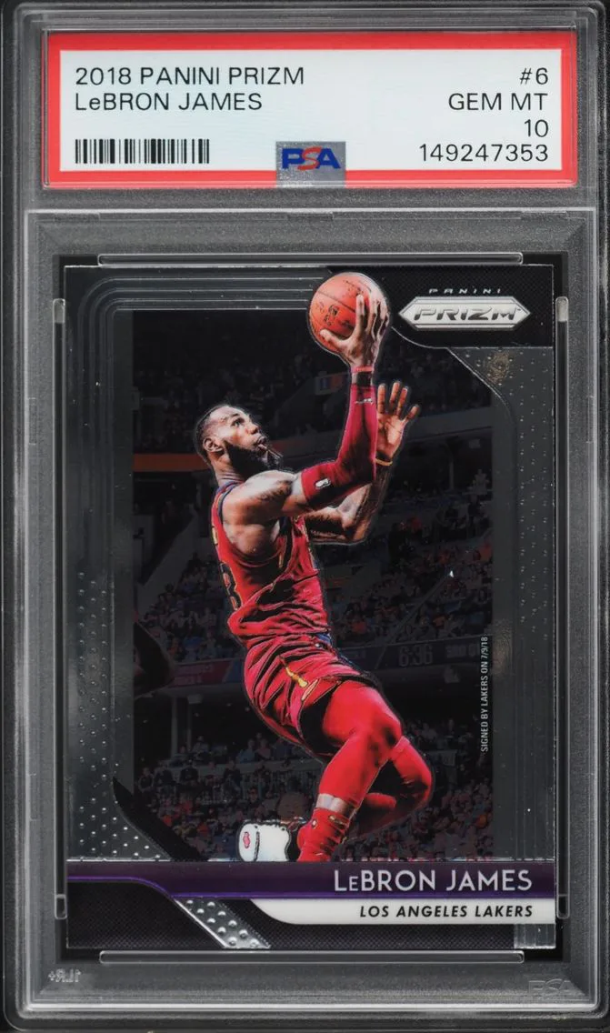 2018 #6 LeBron James PSA 10 Panini Prizm