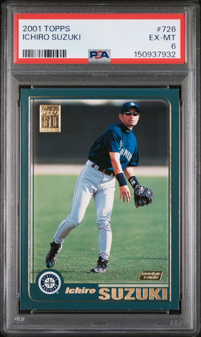 2001 #726 Ichiro Suzuki PSA 6 Topps