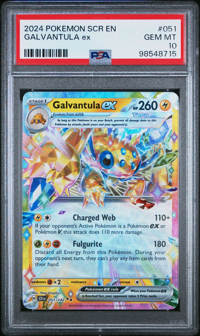 2024 #051 Galvantula EX PSA 10 Scr EN-Stellar Crown
