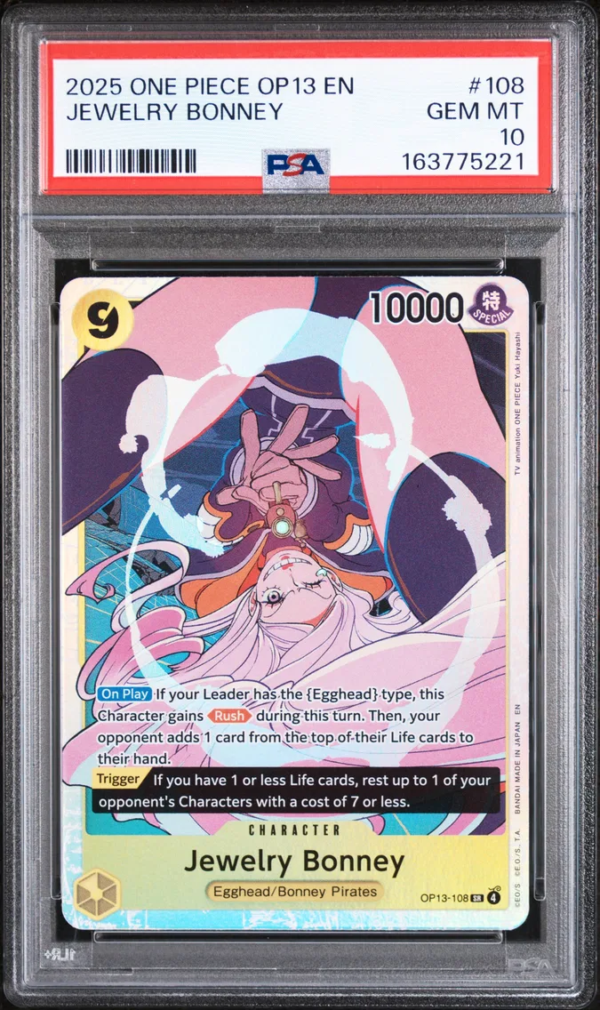 2025 #108 Jewelry Bonney PSA 10 One Piece OP13-Carrying on His Will