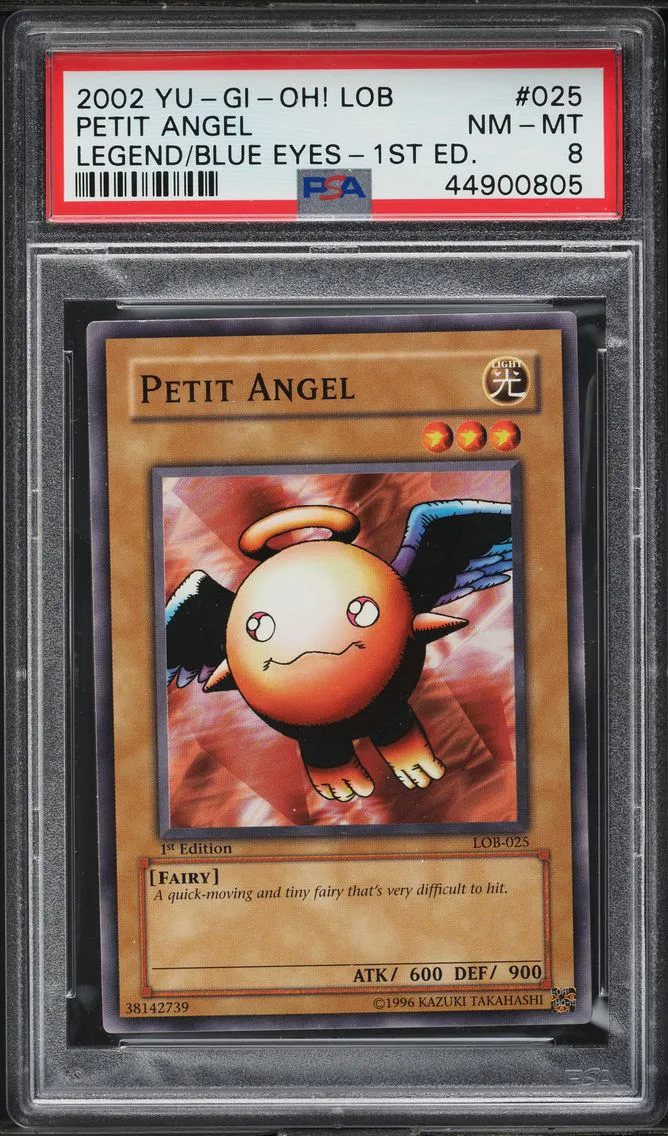 #LOB-025 PETIT ANGEL 2002 YU-GI-OH! LEGEND OF BLUE EYES 1ST EDITION PSA 8
