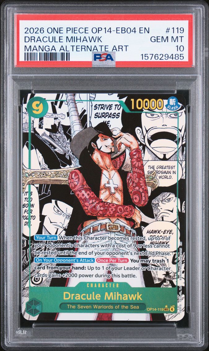 2026 #119 Dracule Mihawk PSA 10 
