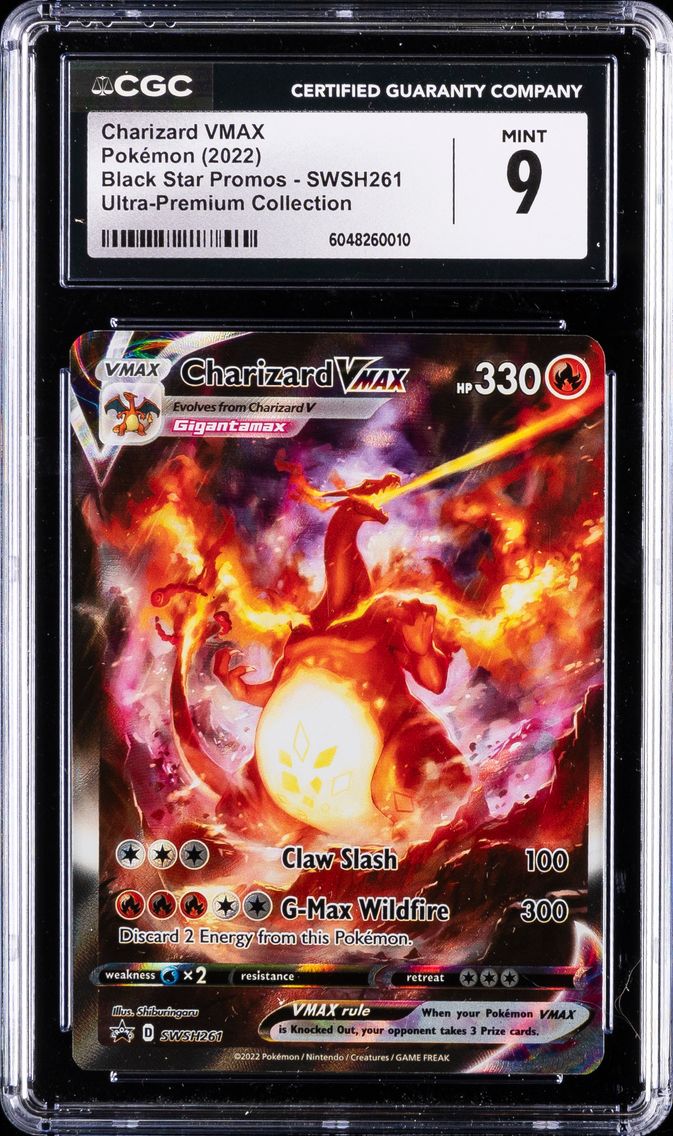 2022 #261 Full Art/Charizard Vmax CGC 9 Swsh Black Star Promo Pokemon