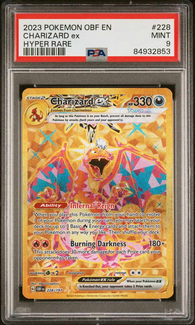 2023 #228 Charizard EX PSA 9 Obf EN-Obsidian Flames
