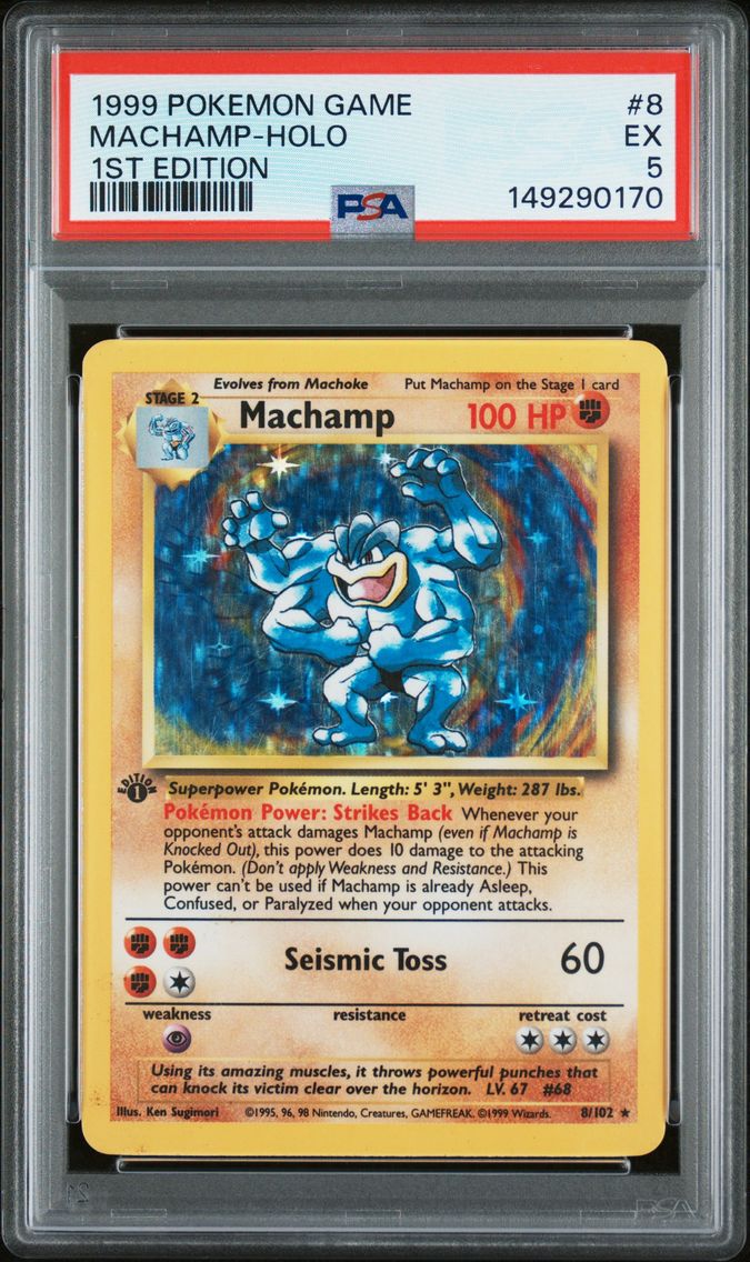 1999 #8 Machamp-Holo 1st Edition