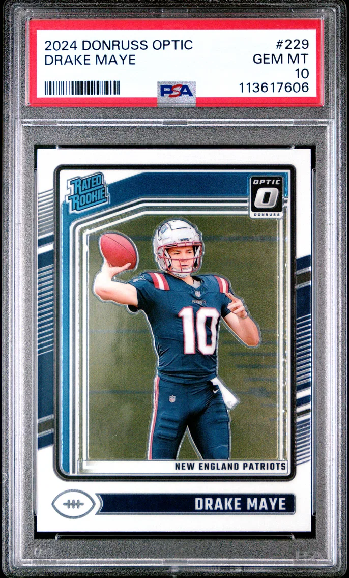 2024 #229 Drake Maye PSA 10 Panini Donruss Optic