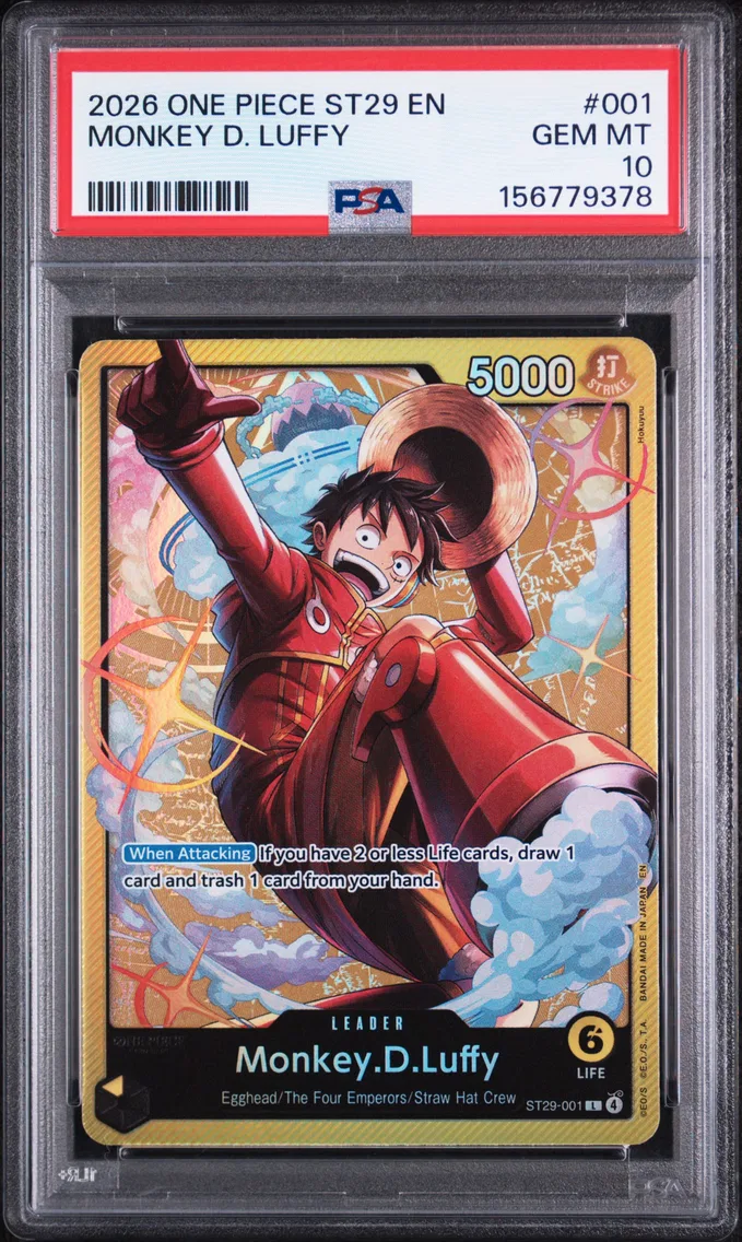 2026 #001 Monkey D. Luffy PSA 10 One Piece Starter Deck ST29-Egghead