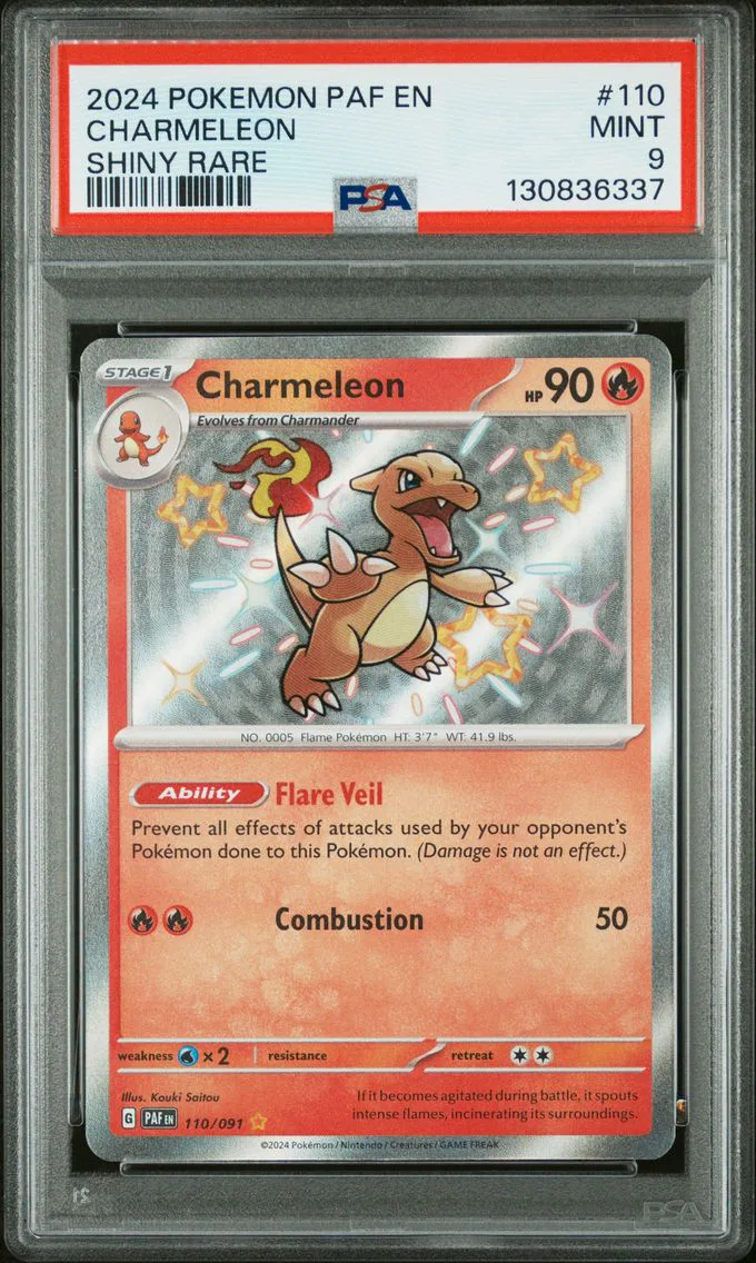 2024 #110 Charmeleon PSA 9 Paf EN-Paldean Fates