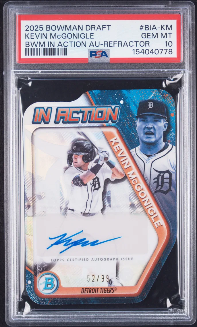 2025 #BIA-KM Kevin Mcgonigle PSA 10 Bowman Draft Bowman in Action Autographs