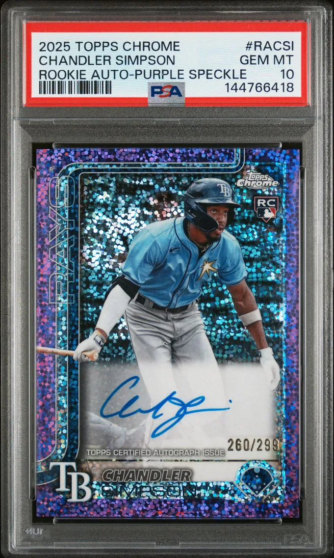 2025 #RACSI Chandler Simpson PSA 10 Topps Chrome Rookie Autographs