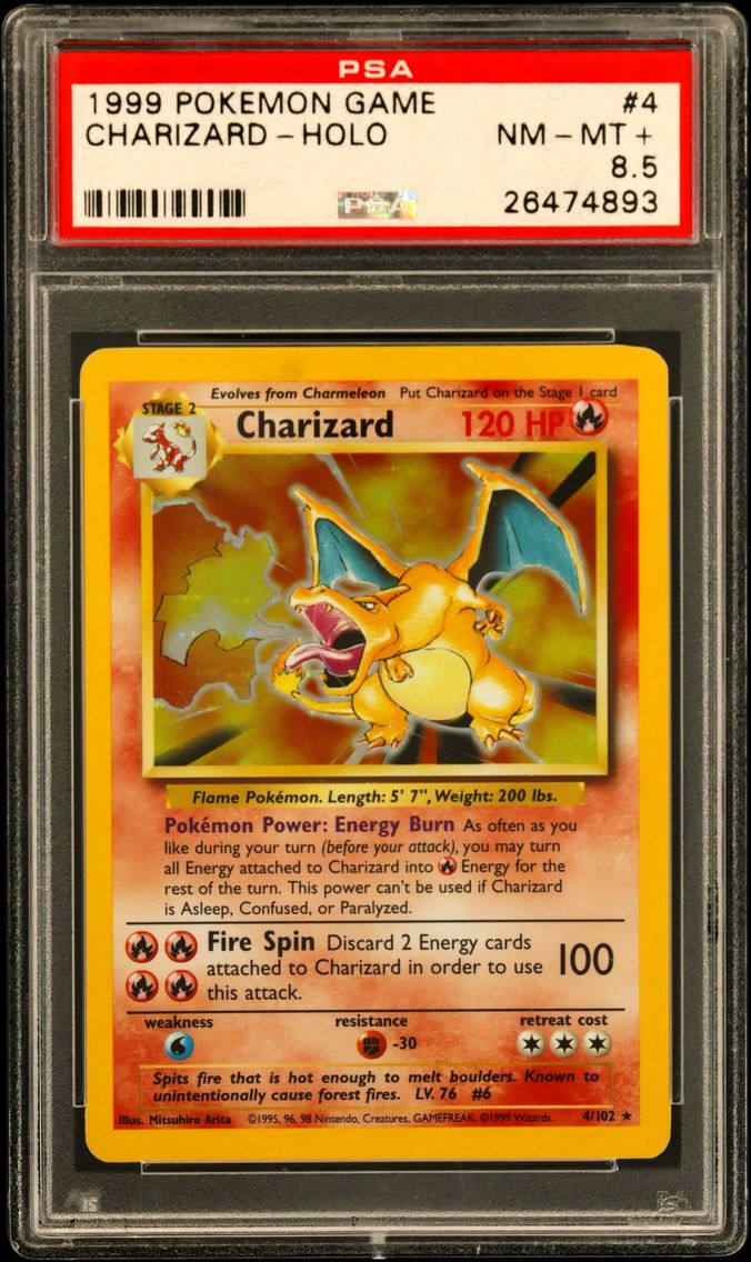 1999 #4 Charizard-Holo PSA 8.5 G