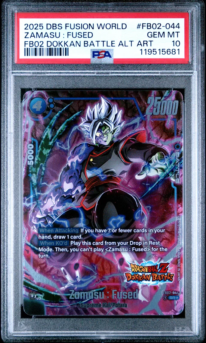 2025 #FB02-044 Zamasu : Fused PSA 10 Dragon Ball Super Card Game Fusion World New Adventure