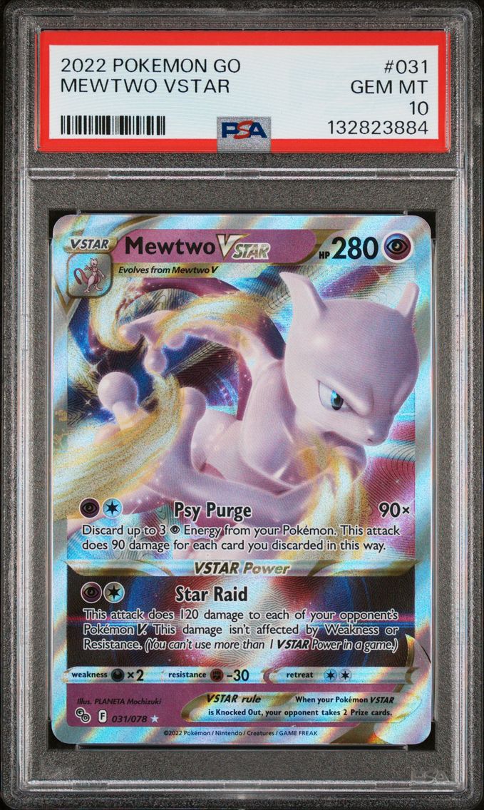 2022 #031 Mewtwo Vstar PSA 10 Go Pokemon