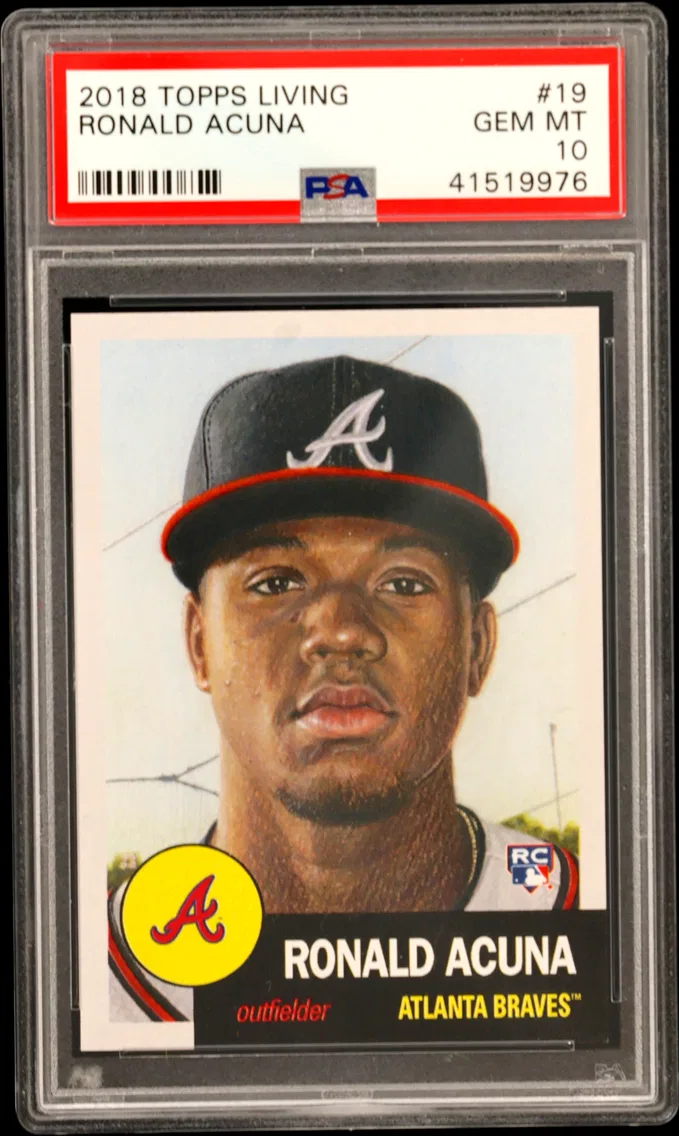 2018 #19 Ronald Acuna PSA 10 Topps Living