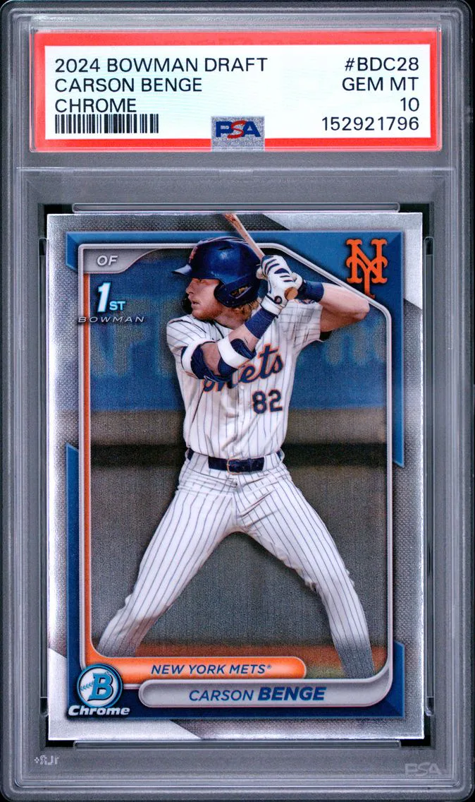 2024 #BDC28 Carson Benge PSA 10 Bowman Draft