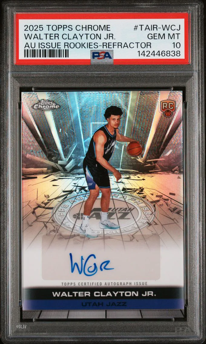 2025 #TAIR-WCJ Walter Clayton Jr. PSA 10 Topps Chrome Autograph Issue Rookies
