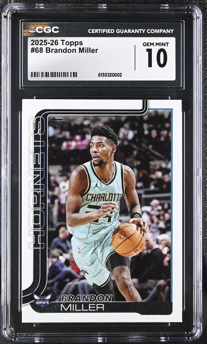 2025 #68 Brandon Miller CGC 10 Topps Series 1