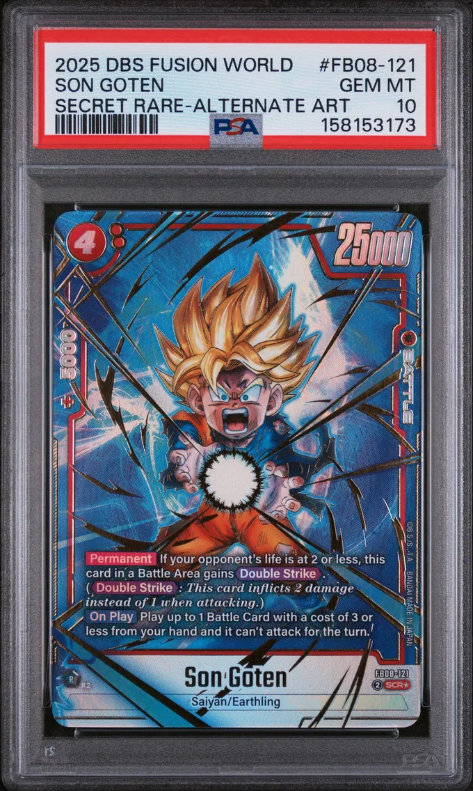 2025 #FB08-121 Son Goten PSA 10 Dragon Ball Super Card Game Fusion World Saiyan's Pride
