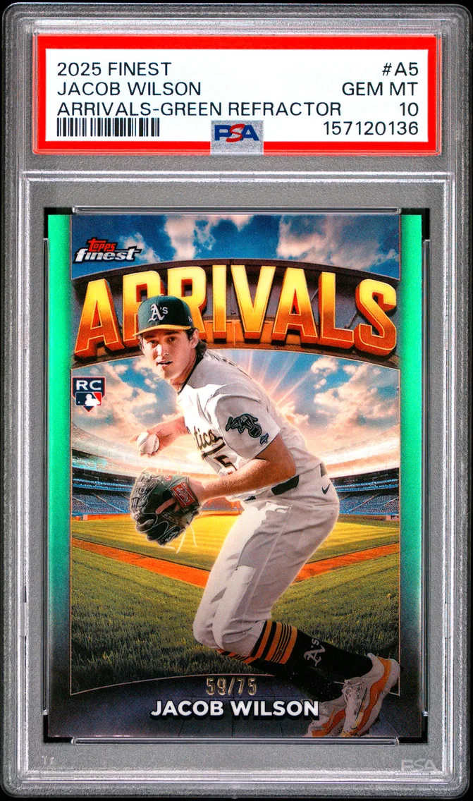 2025 #A5 Jacob Wilson PSA 10 Topps Finest Arrivals