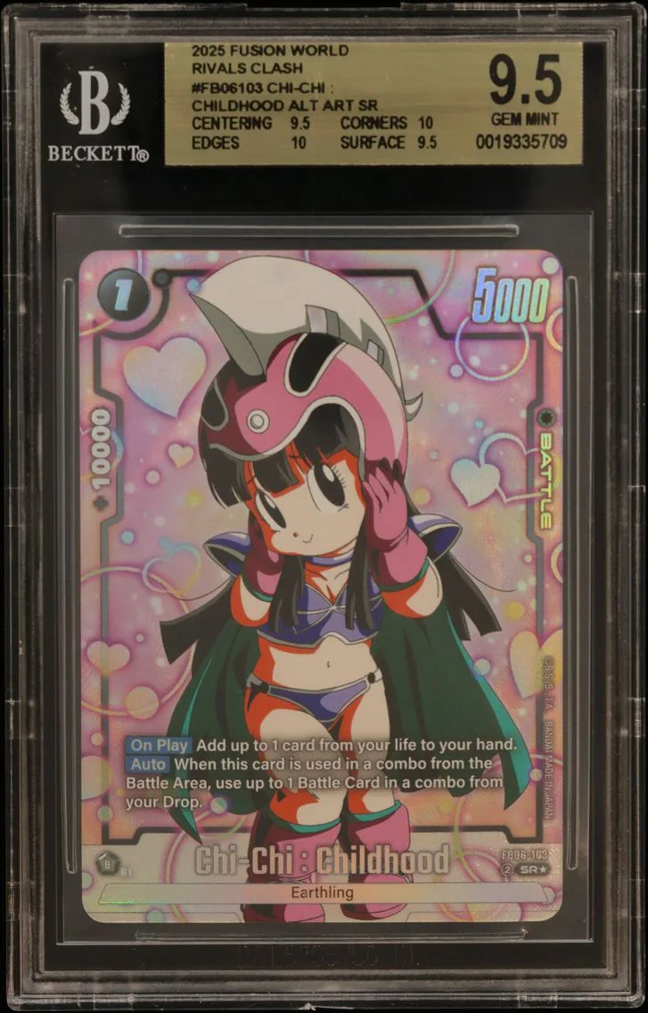 2025 #FB06103 Chi-Chi : Childhood ALT ART SR BGS 9.5 Dragon Ball Super Card Game Fusion World Rivals Clash